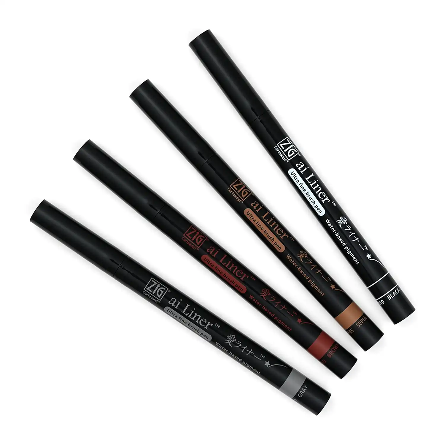 Kuretake ZIG Cartoonist ai Liner Brush Pen for Manga, Illustration and Calligraphy
