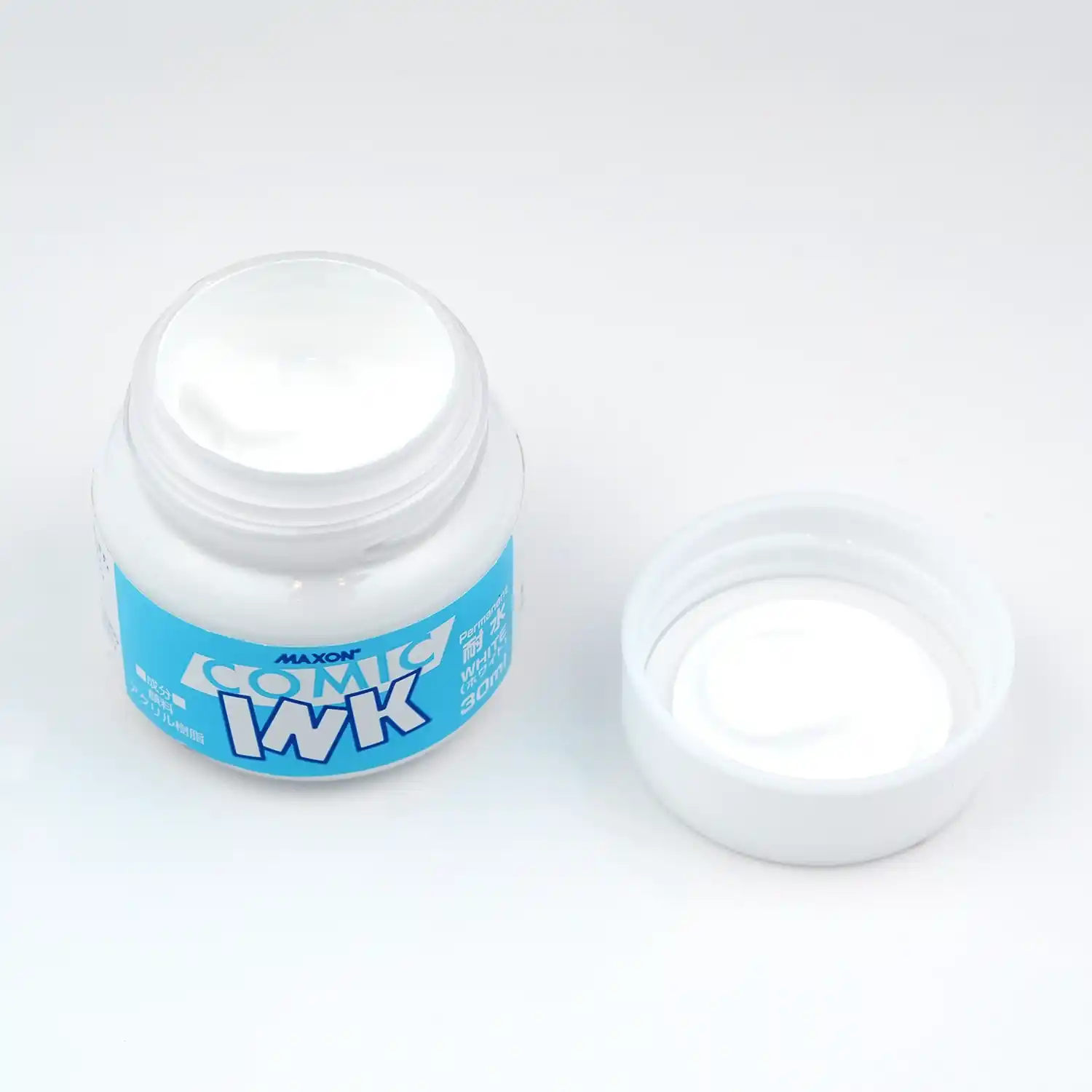 Maxon Comic Opaque White Waterproof Lid Open