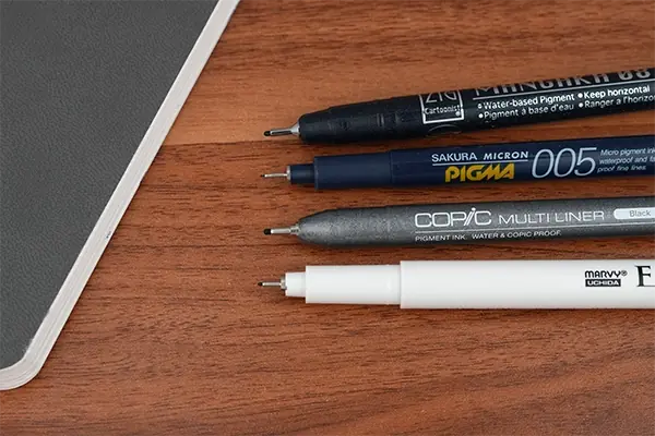 Fineliner für präzise Linien und Details