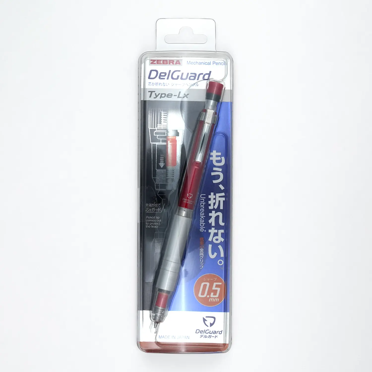 Zebra DelGuard Type-Lx Druckbleistift 0,5 mm Verpackung