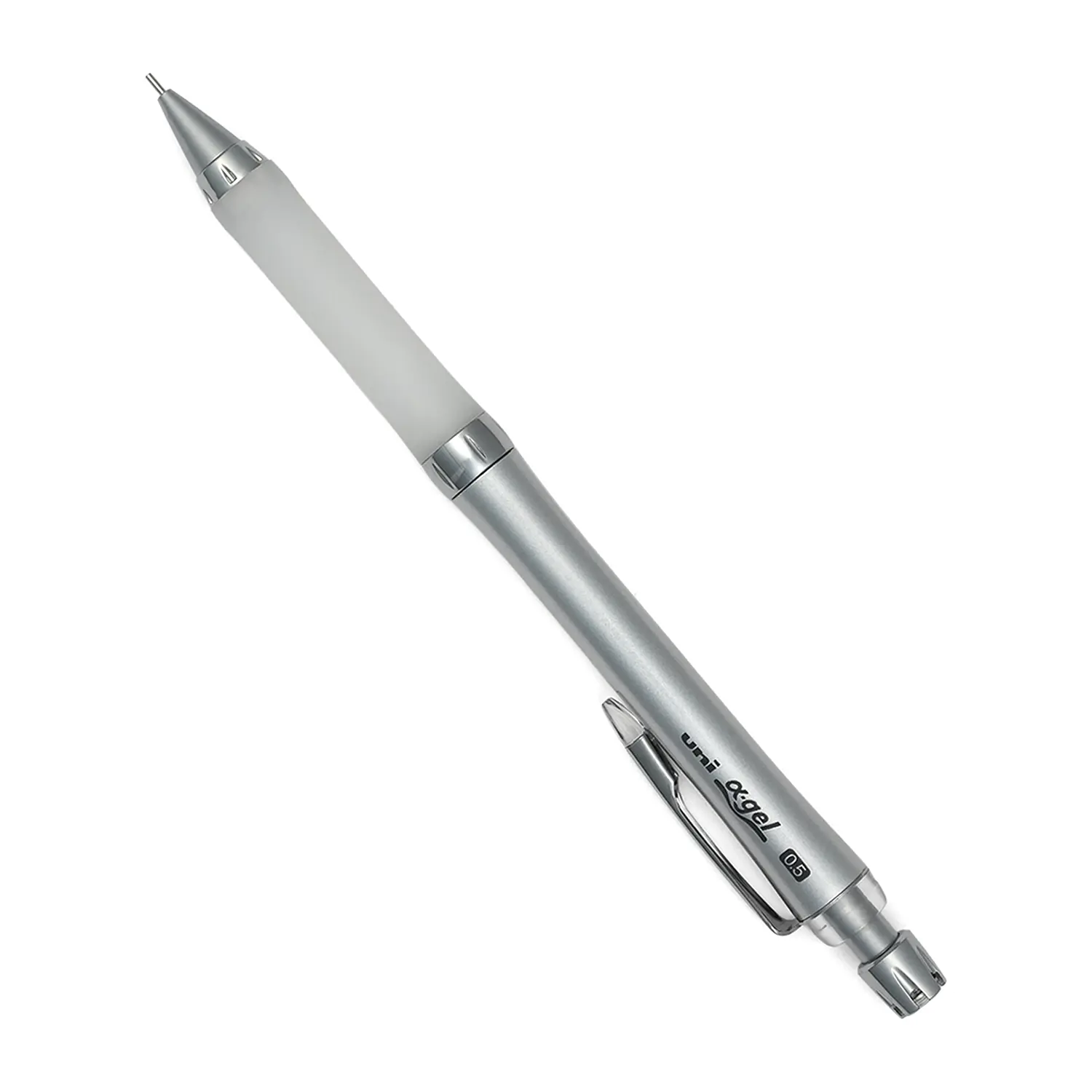 Uni Alpha Gel Slim Mechanical Pencil 0.5 mm Grey White for Drawing and Sketching