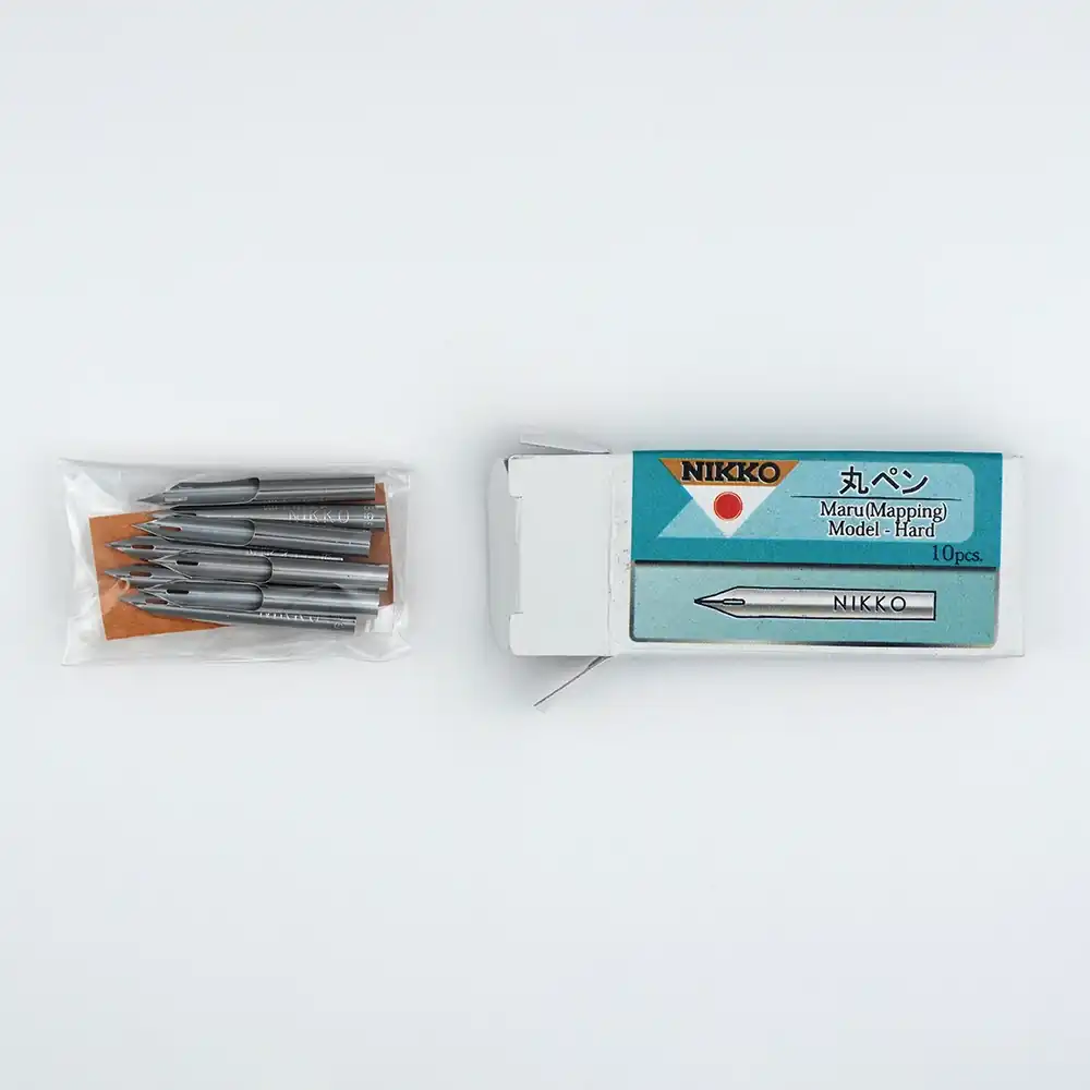 Nikko Maru-Pen Zeichenfeder Verpackung mit Inhalt