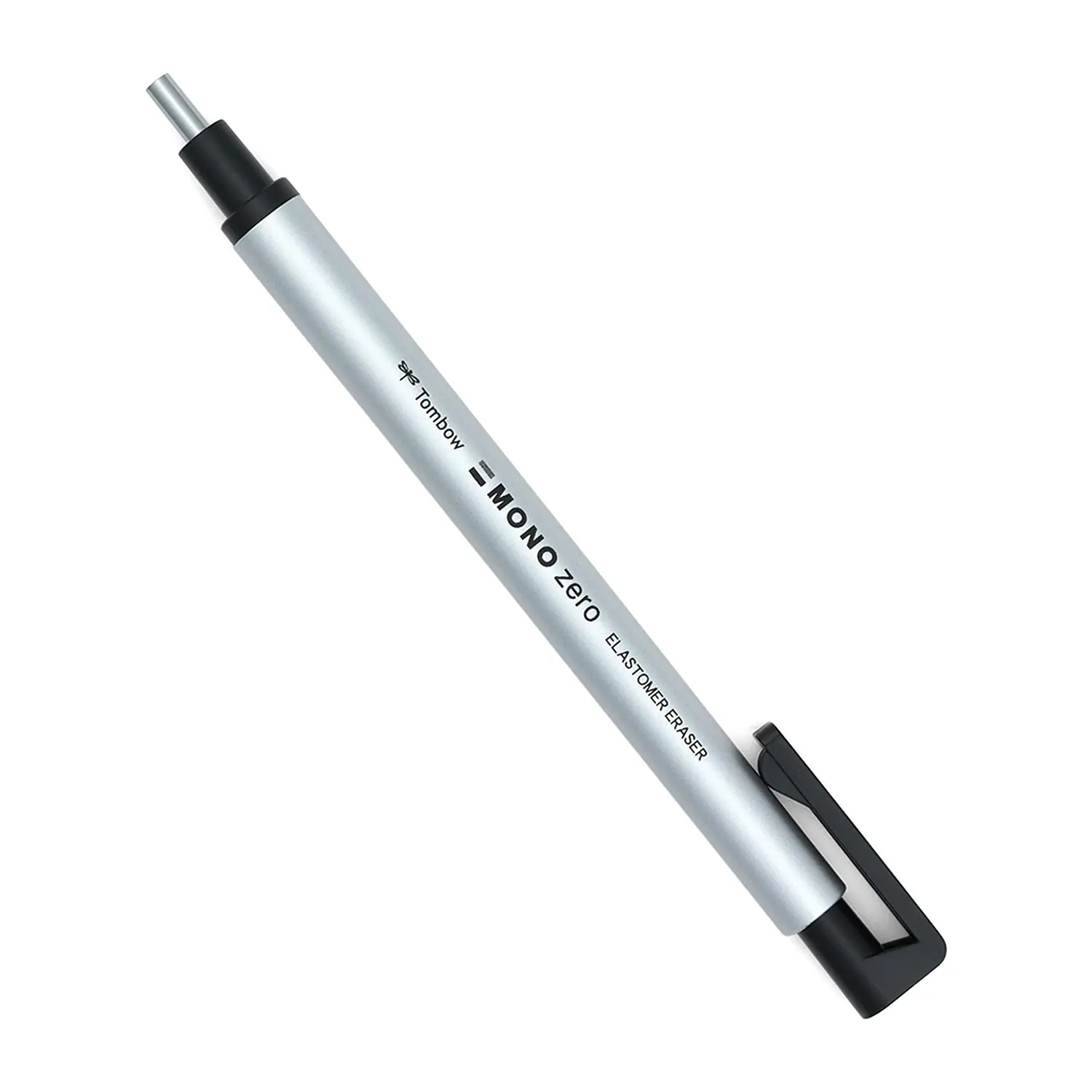 Tombow Mono Zero Radierstift Rund Silber für Bleistift und Graphit