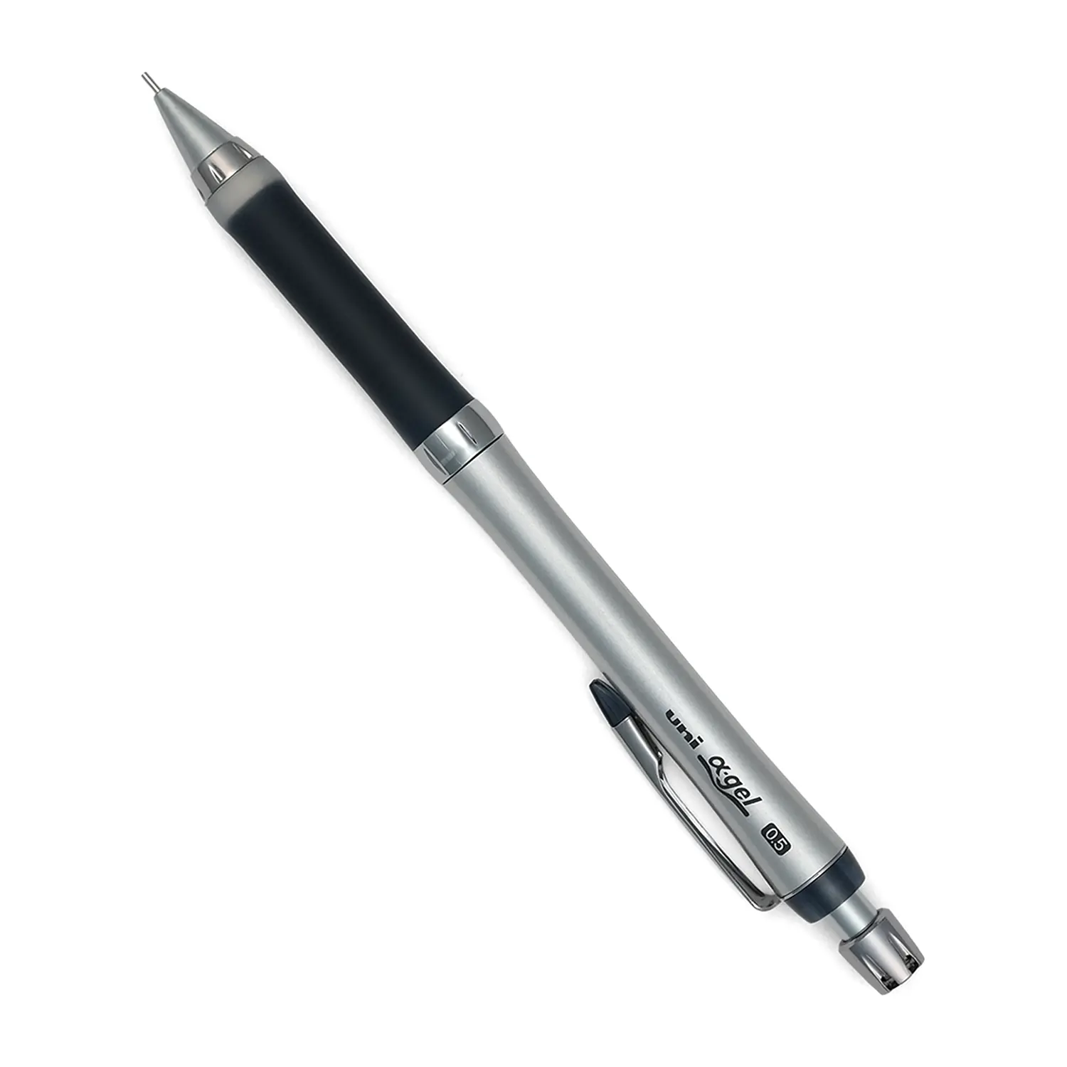 Uni Alpha Gel Slim Mechanical Pencil 0.5 mm Grey Black for Drawing and Sketching