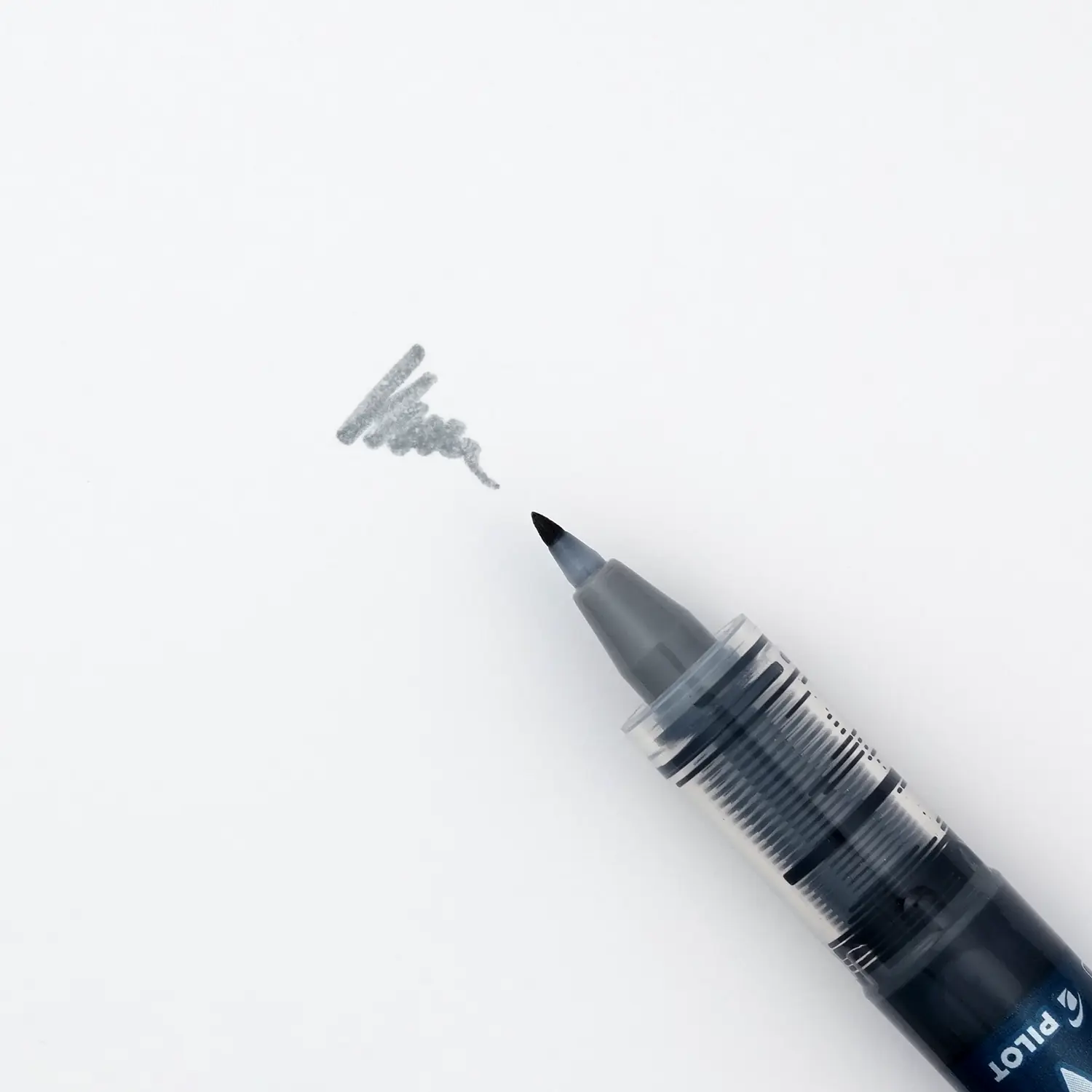 Pilot Shunpitsu Brush Pen Double Tip Gray Detail Tip Hard