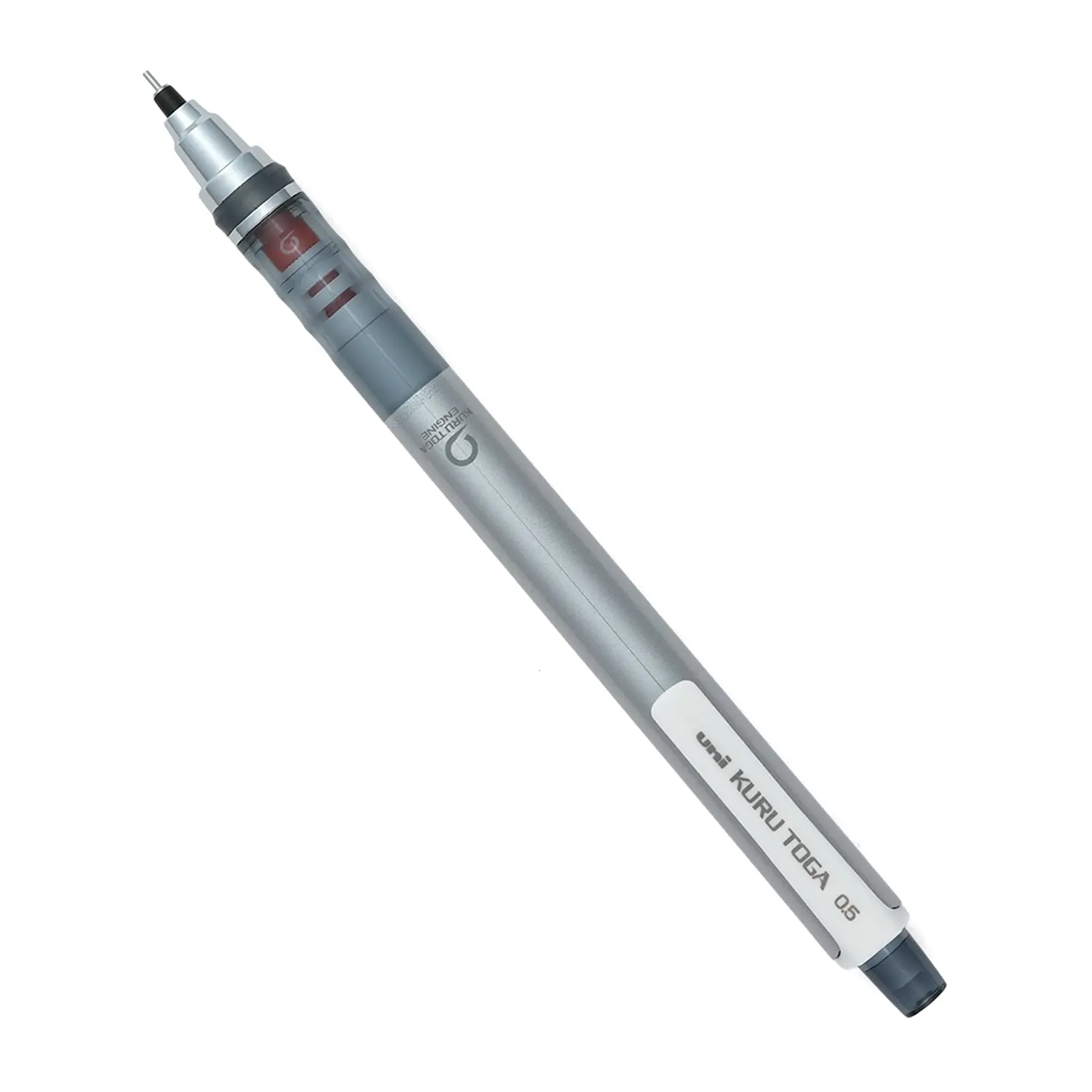Uni Kuru Toga Mechanical Pencil 0.5 mm Silver for Drawing and Sketching