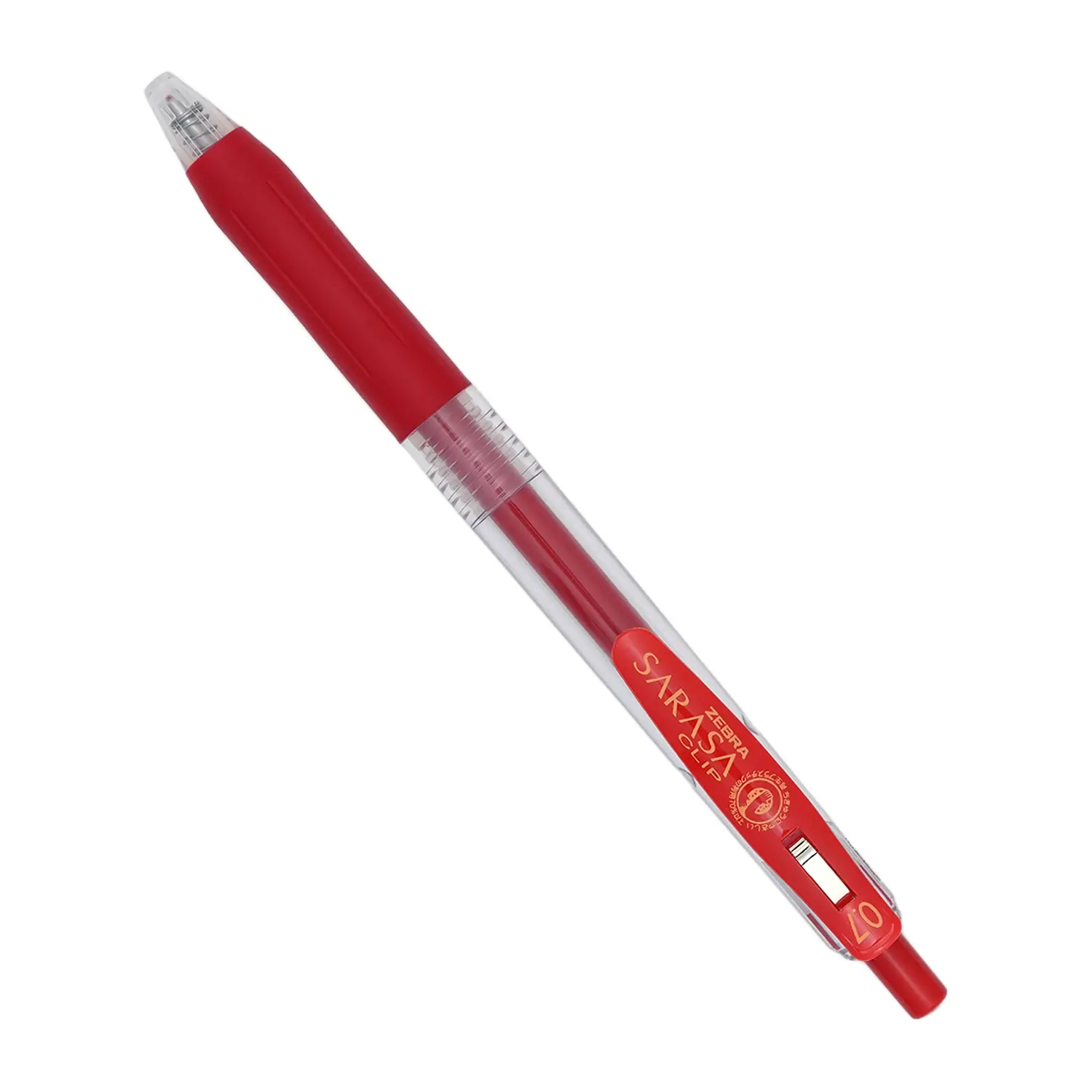 Zebra Sarasa Clip Gel Pen 0.7 mm Red for Writing and Sketching
