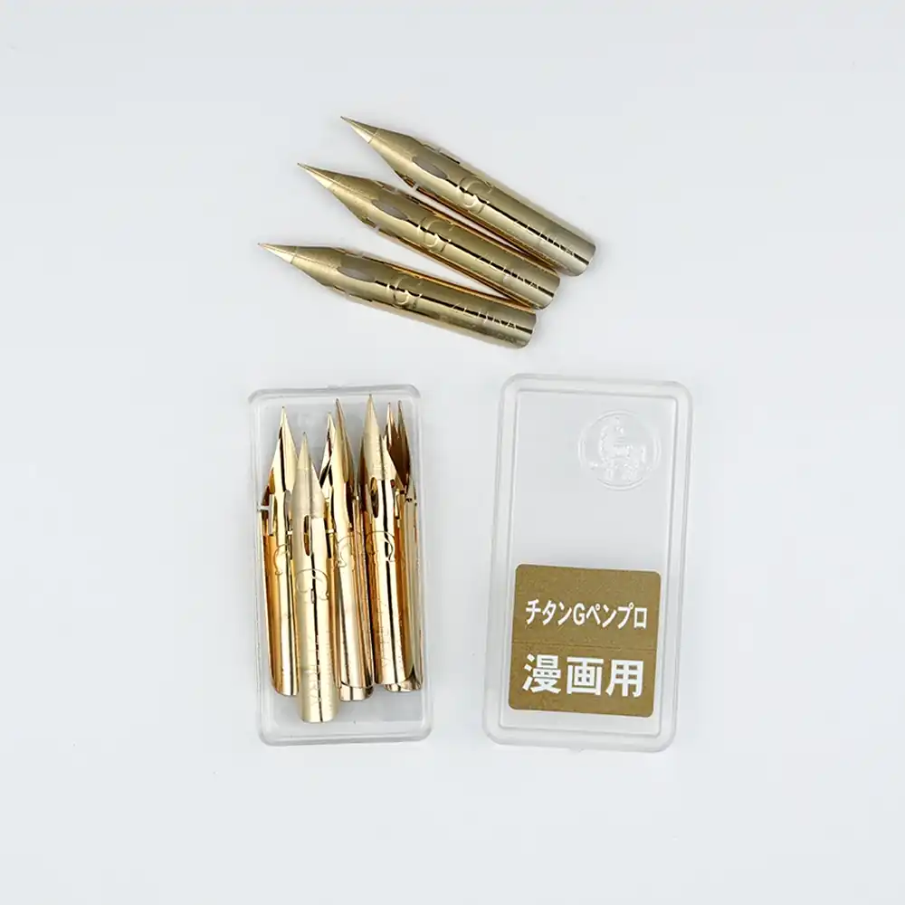 Zebra Titanium G-Pen Zeichenfeder Verpackung mit Inhalt