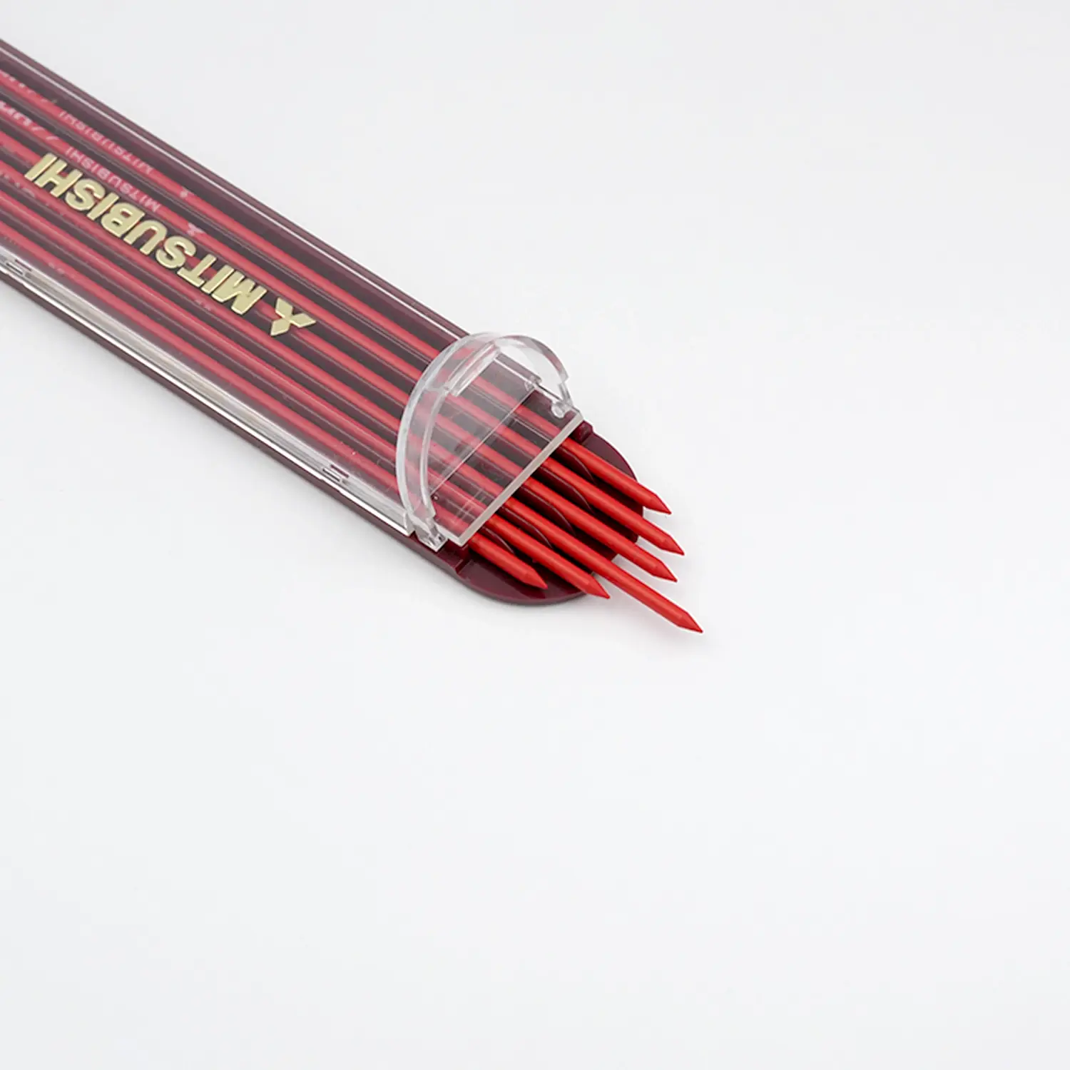 Uni Graphitminen 2,0 mm Rot Detail Inhalt