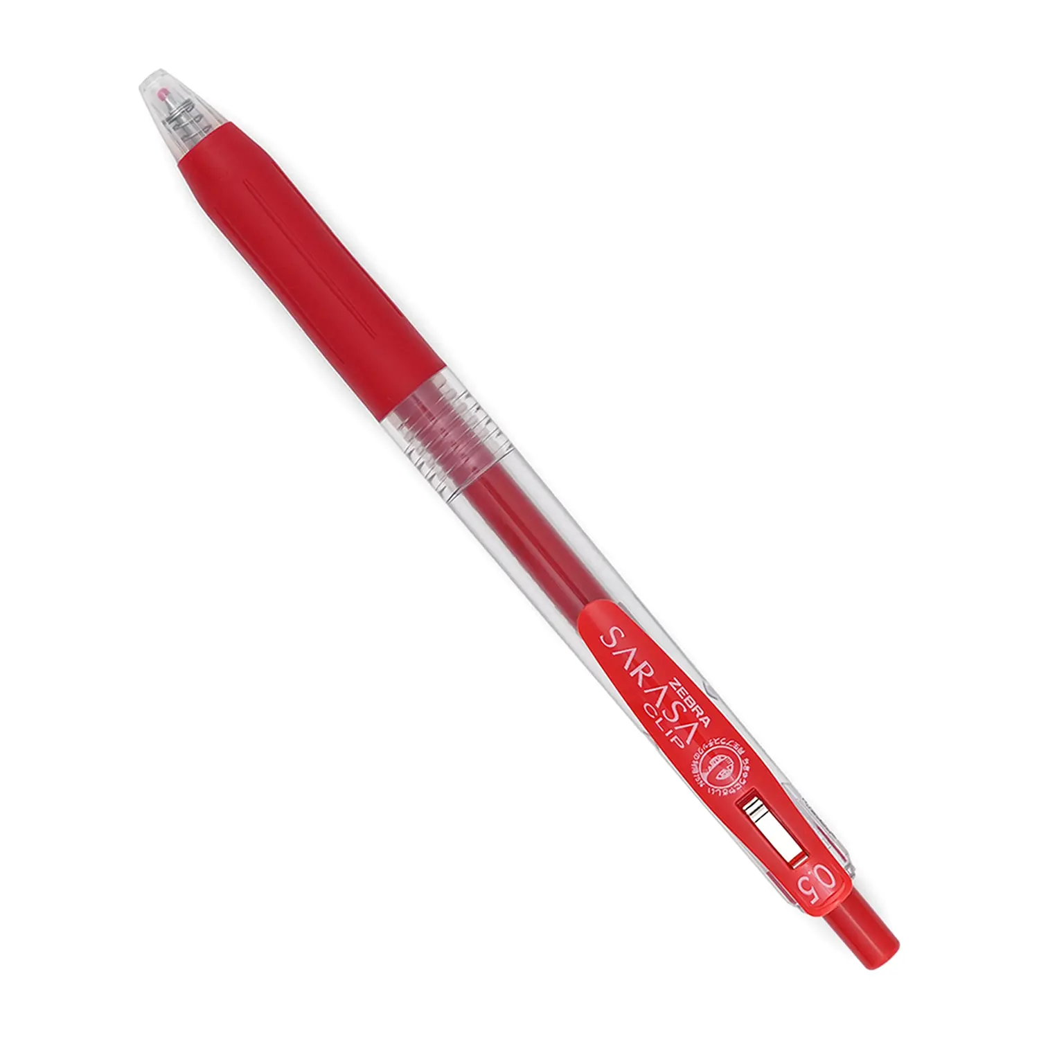 Zebra Sarasa Clip Gel Pen 0.5 mm Red for Writing and Sketching