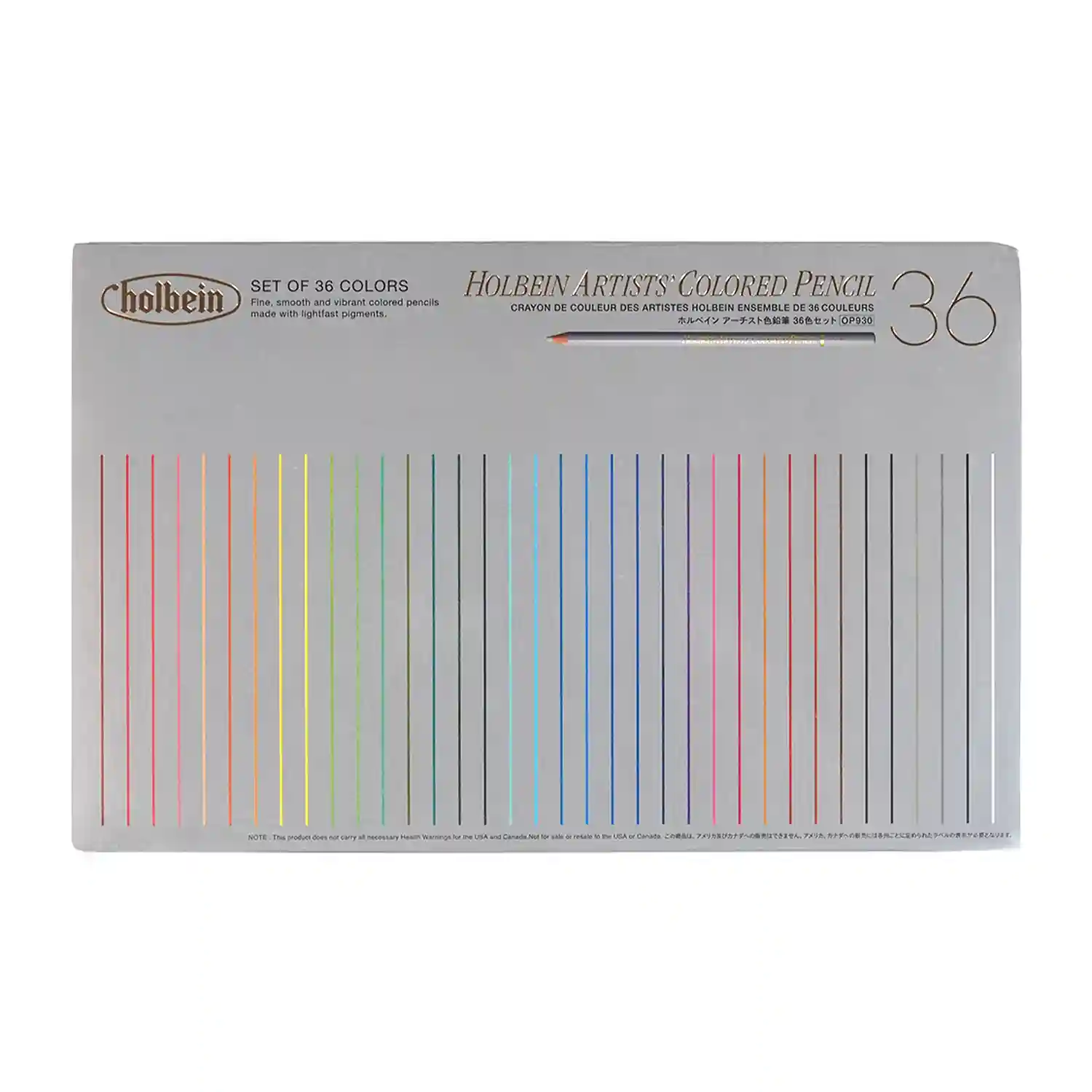Holbein Coloured Pencil Set 36 Pieces for Drawing and Colouring