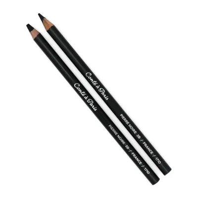 Conté à Paris Pierre Noire Charcoal Pencil for Drawing and Sketching